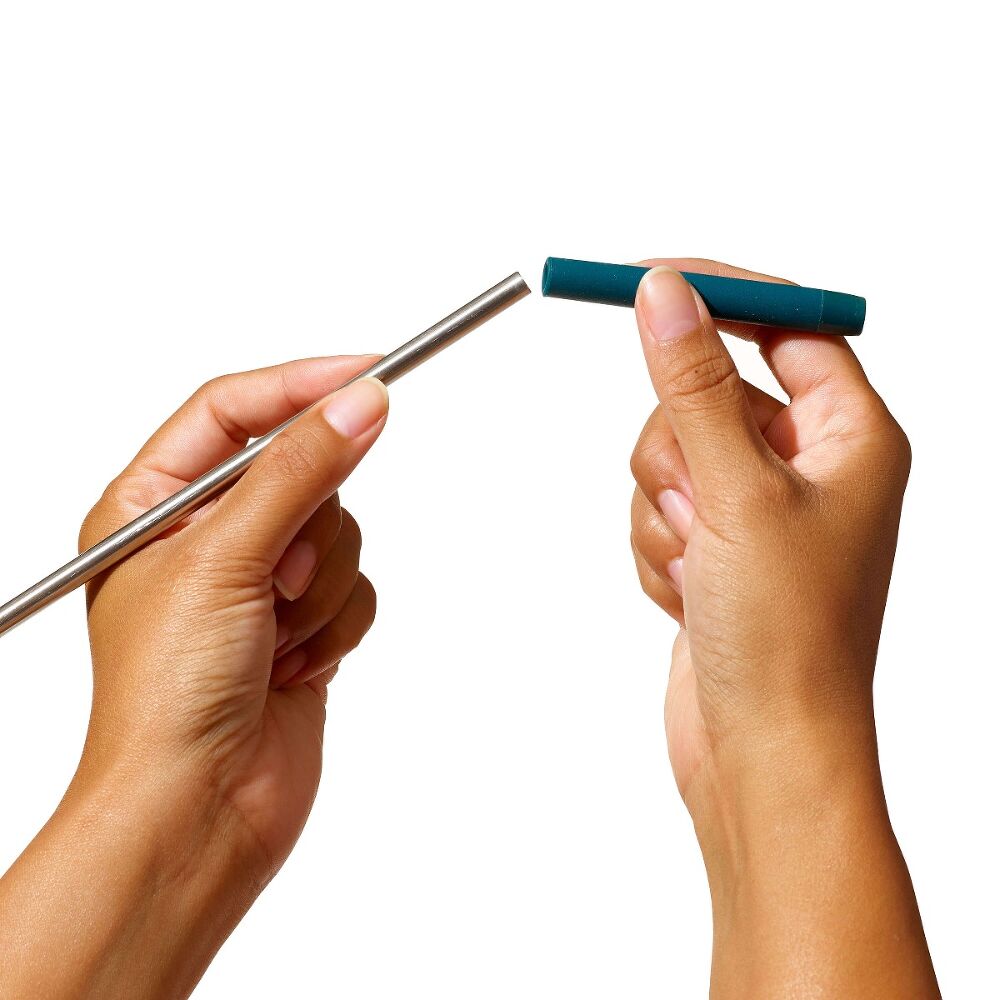 4-Piece Reusable Straw and Brush Set with Case S0