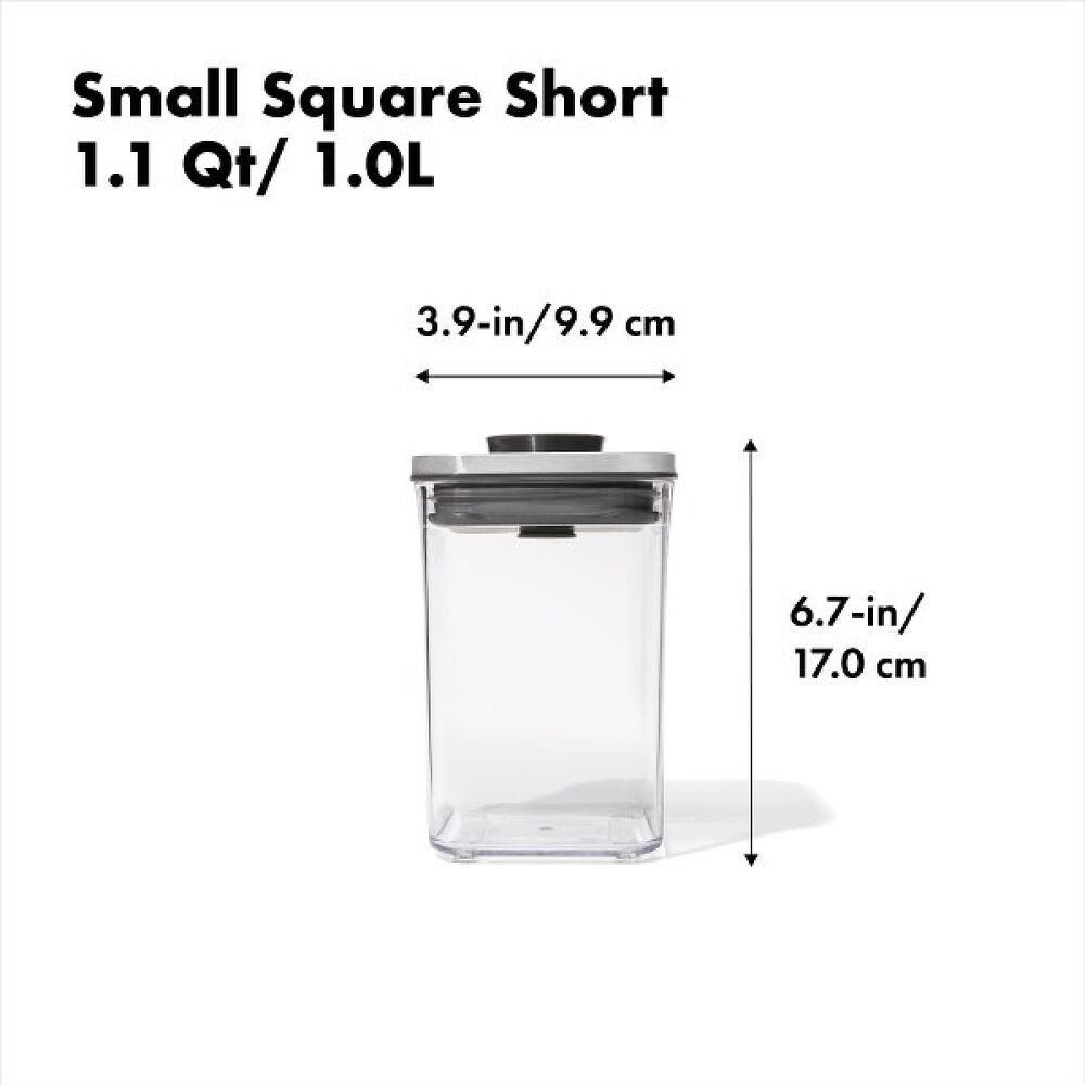 POP Container - Small Square Short (1.1 Qt/1.0 L) W1