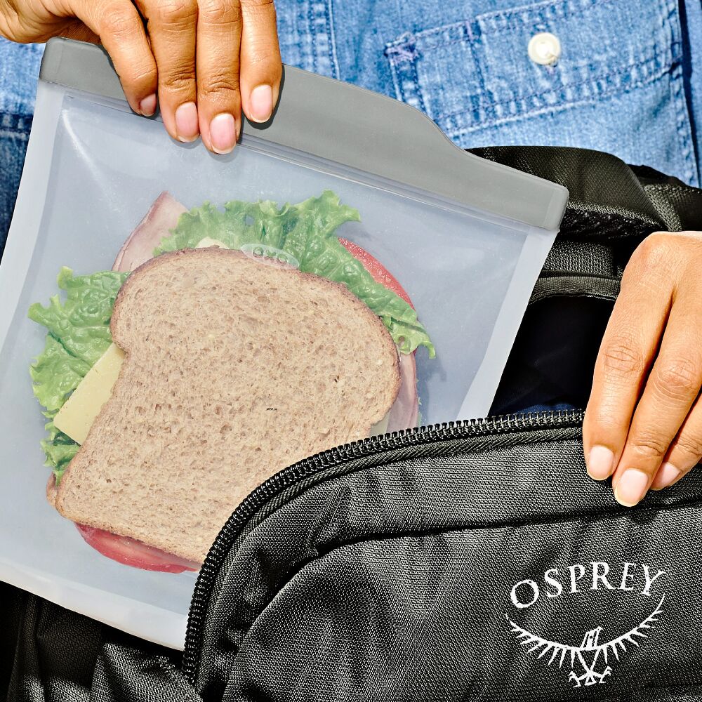 Silicone Reusable Bag Sandwich (28 oz) - Fog S5