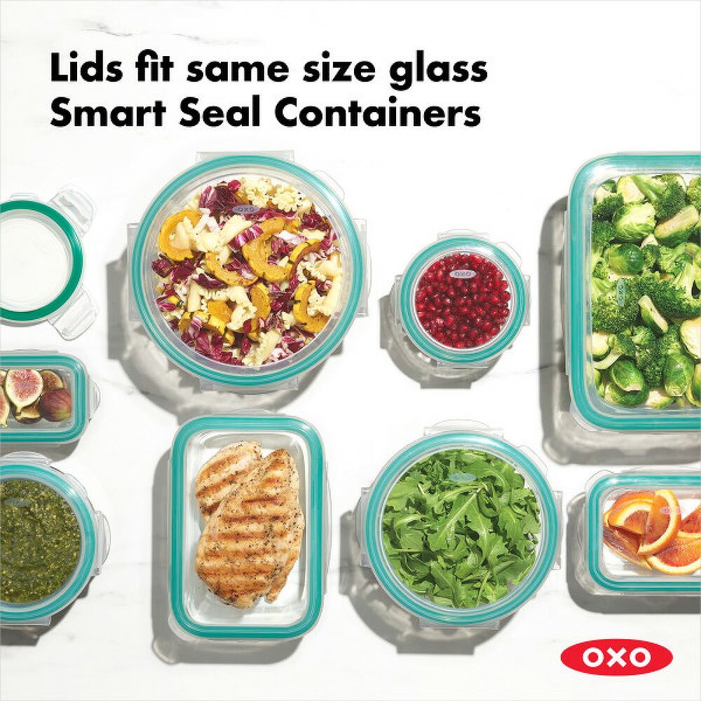 8 Piece Smart Seal Glass Round Container Set T6