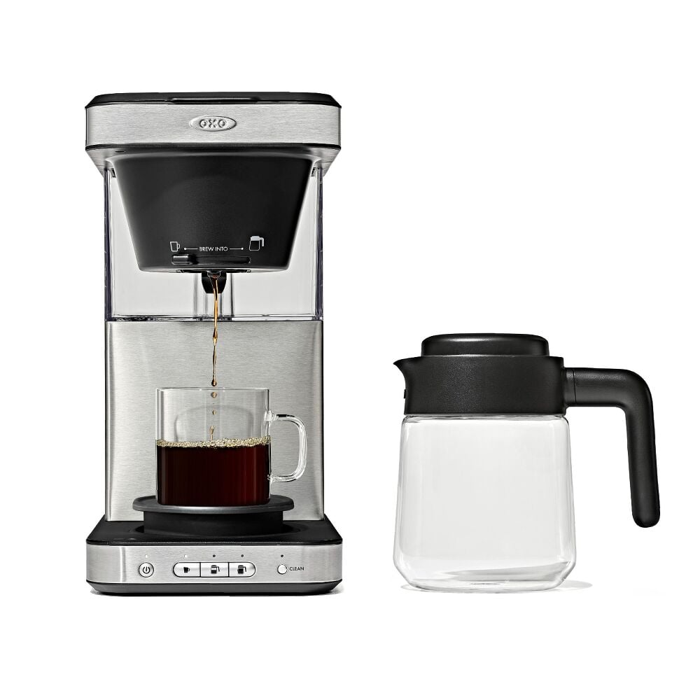 8-Cup Coffee Maker with Podless Single-Serve Function and Glass Carafe H7