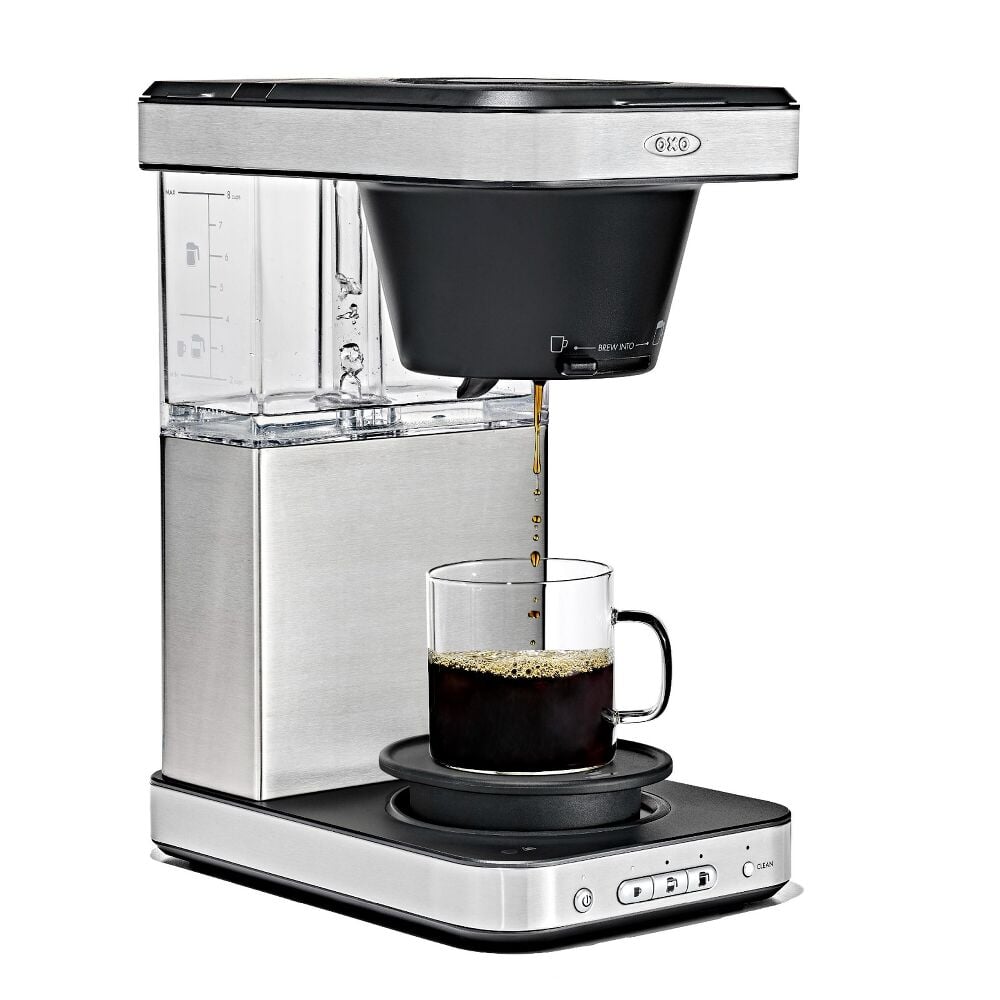 8-Cup Coffee Maker with Podless Single-Serve Function and Glass Carafe H7