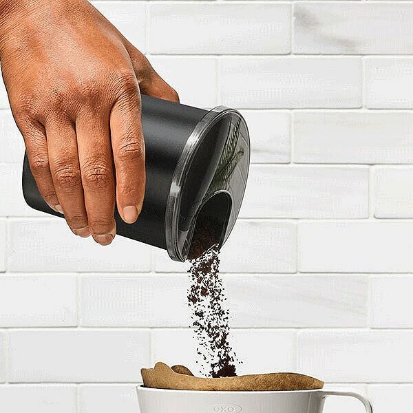 Replacement Coffee Grounds Container for Conical Burr Coffee Grinder - Matte Black X6