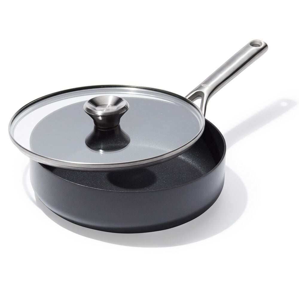 Ceramic Professional Non-Stick 3-Quart Sauté Pan with Lid Q6