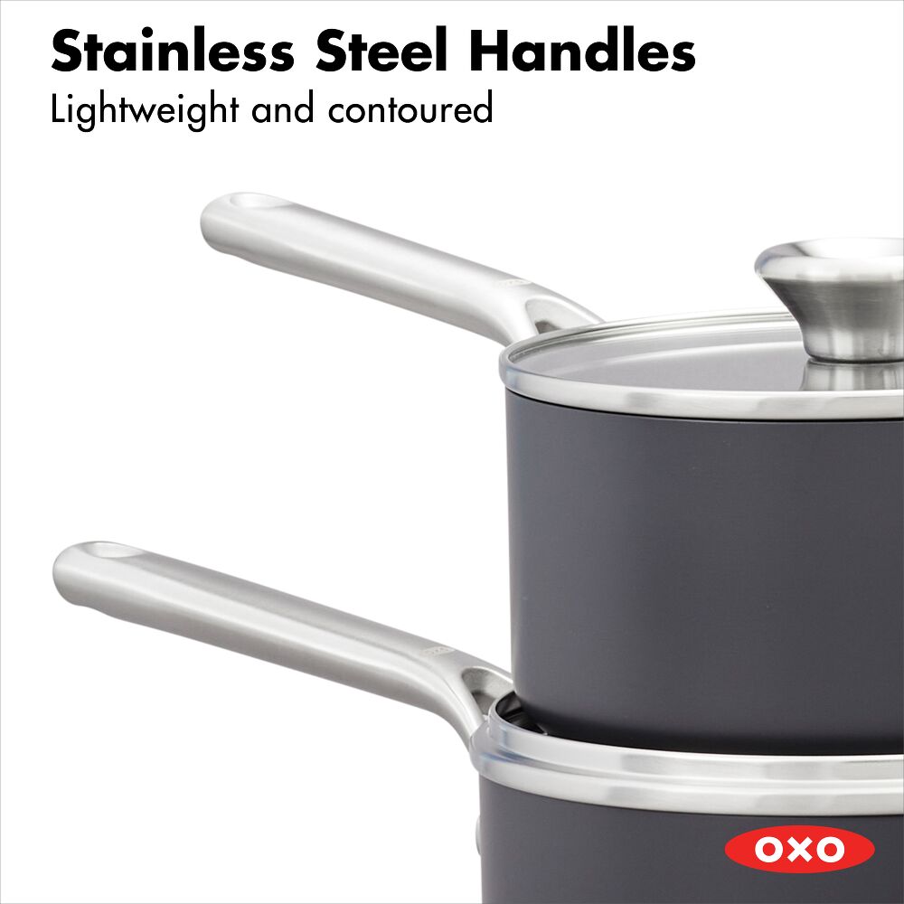 Ceramic Professional Non-Stick 4-Piece Saucepan Set (1.7 Qt & 2.3 Qt) H1