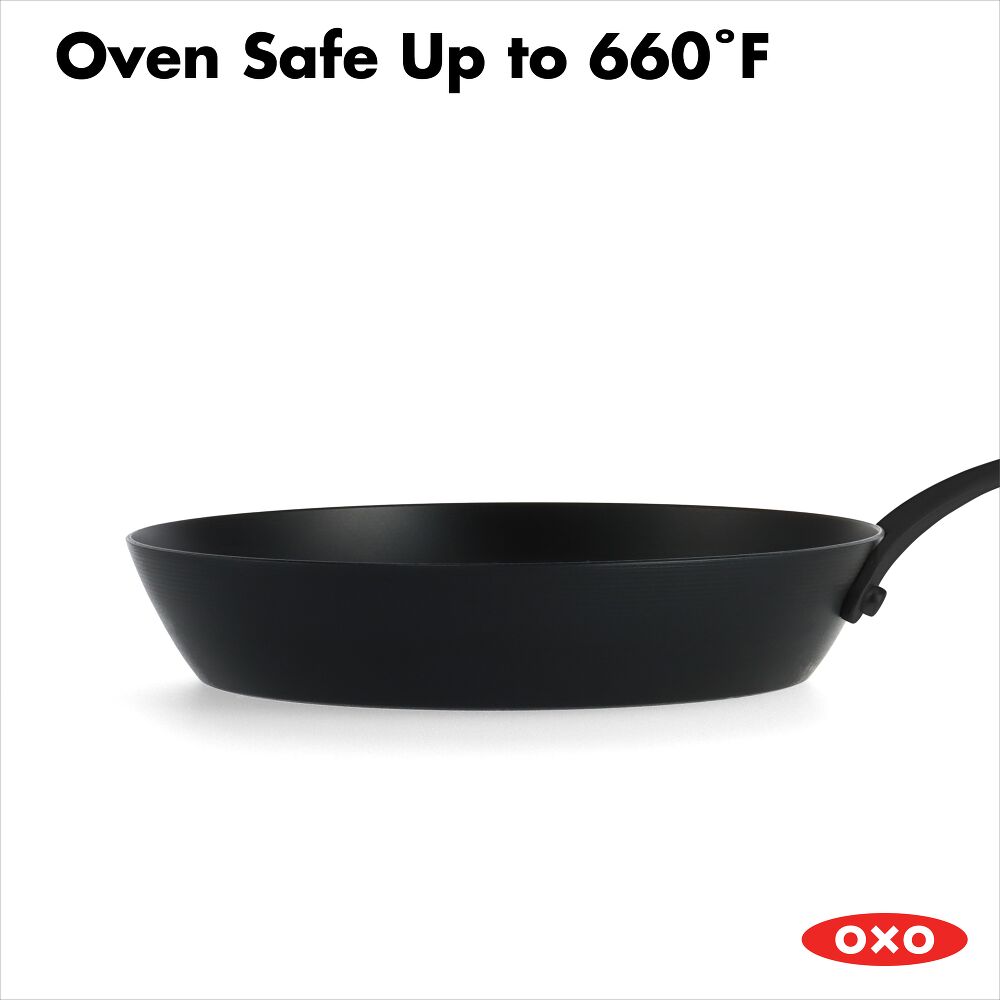Carbon Steel Obsidian Series 8-Inch Frypan with Silicone Sleeve O1
