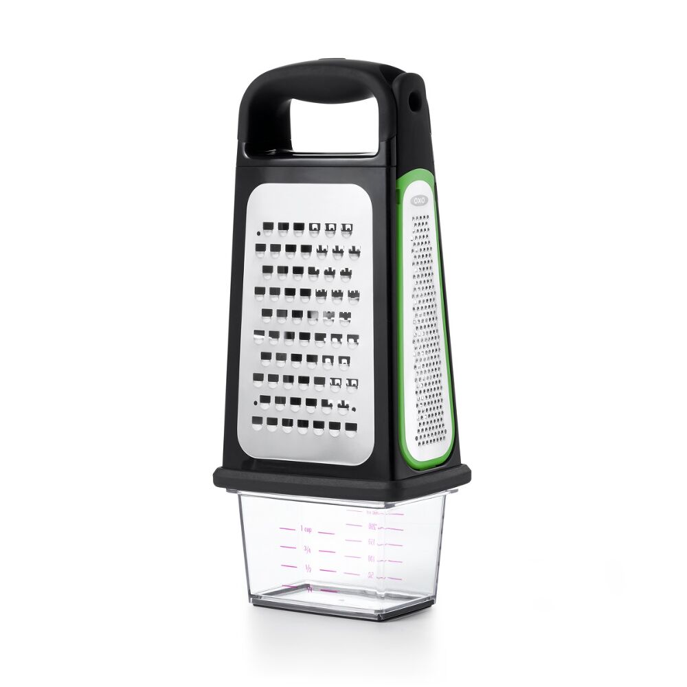 Etched Box Grater With Removable Zester O8