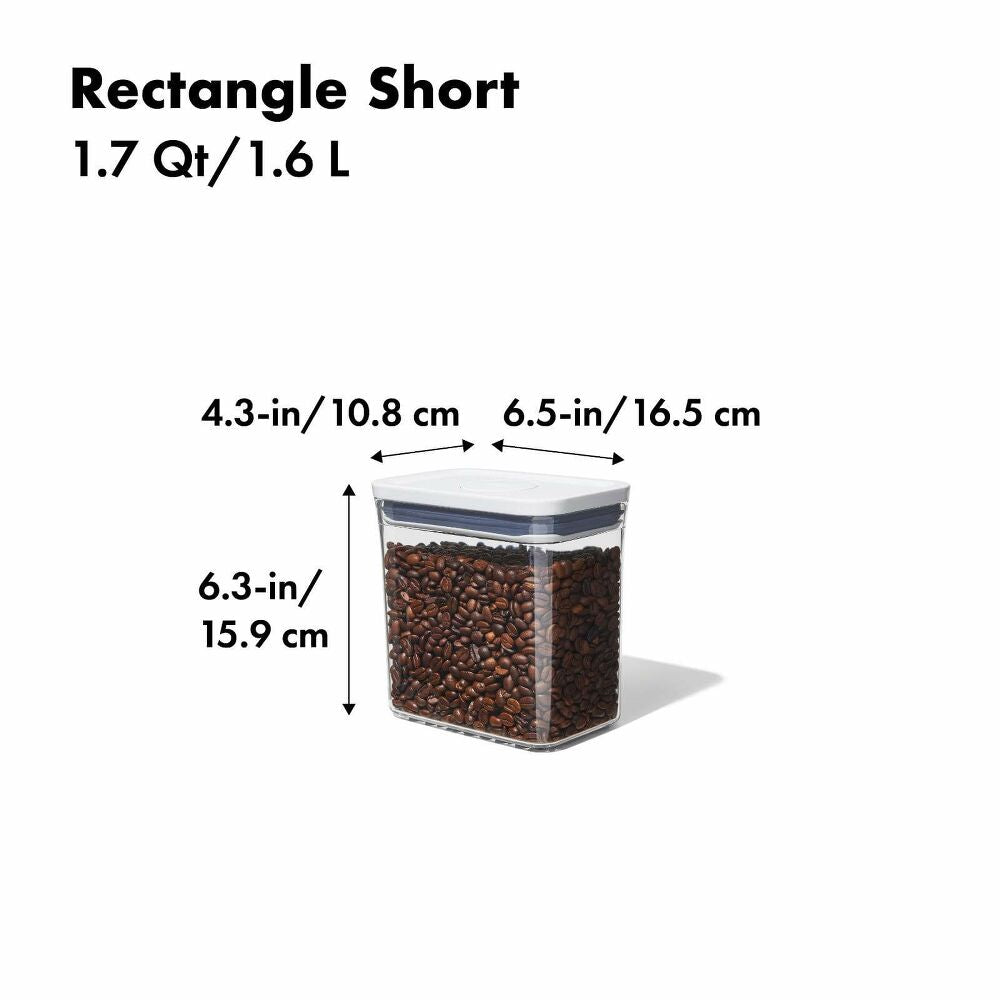 POP Container - Rectangle Short (1.7 Qt/1.6 L) - Matte Black B8