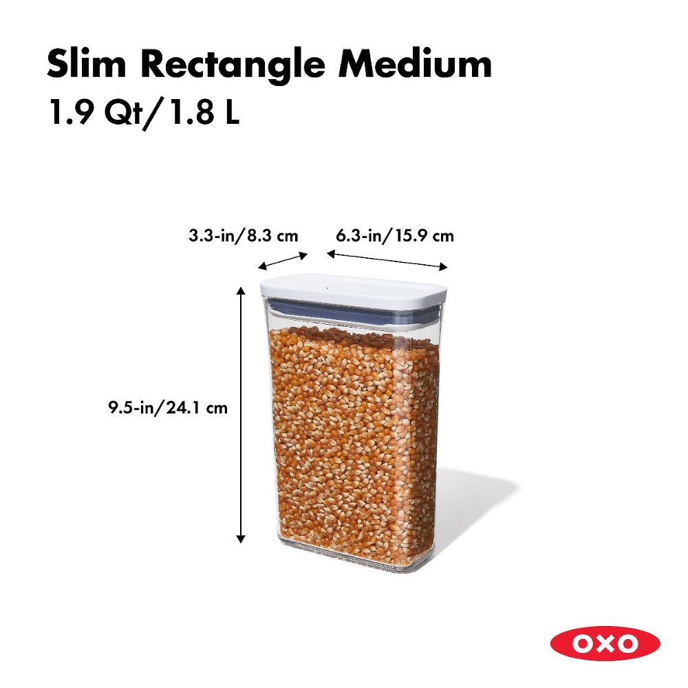 POP Container - Slim Rectangle Medium (1.9 Qt.) B0