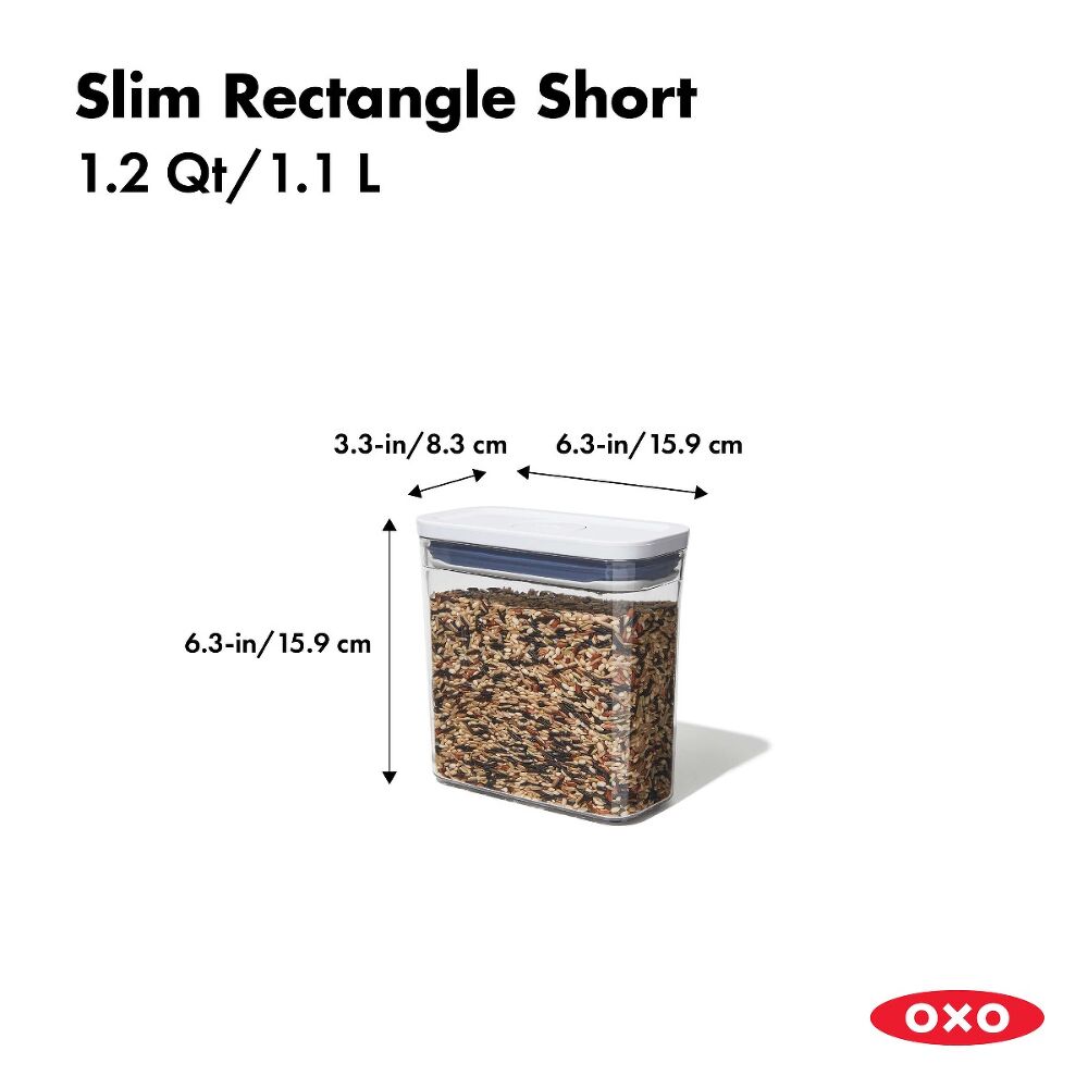 POP Container - Slim Rectangle Short (1.2 Qt.) Q7