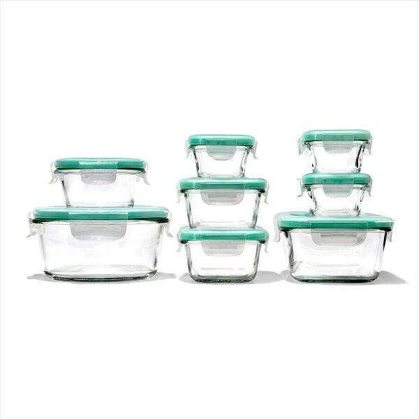 16 Piece Glass Smart Seal Everyday Container Set R2