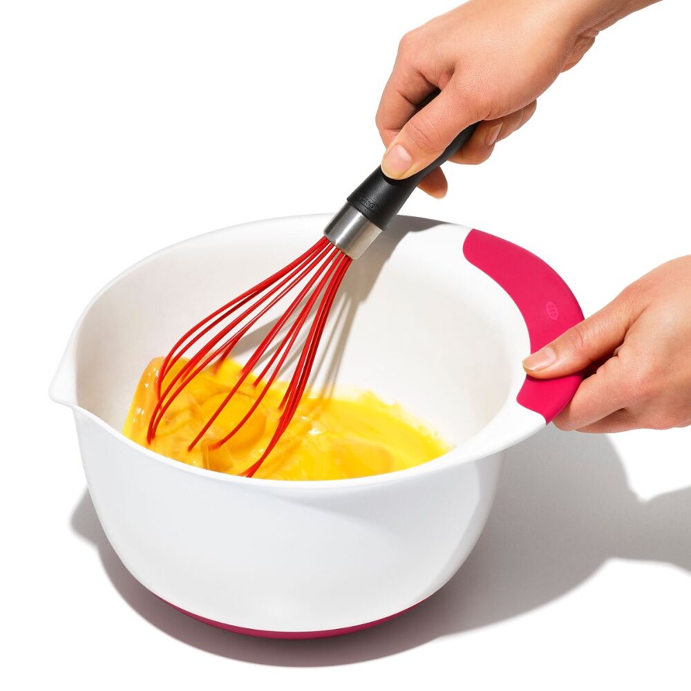 3 Piece Mixing Bowl Set New Colored Handles E2