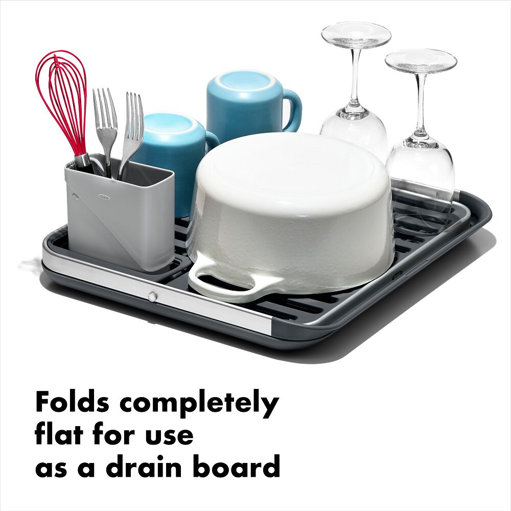 OXO Good Grips Aluminum Fold Flat Dish Rack V7