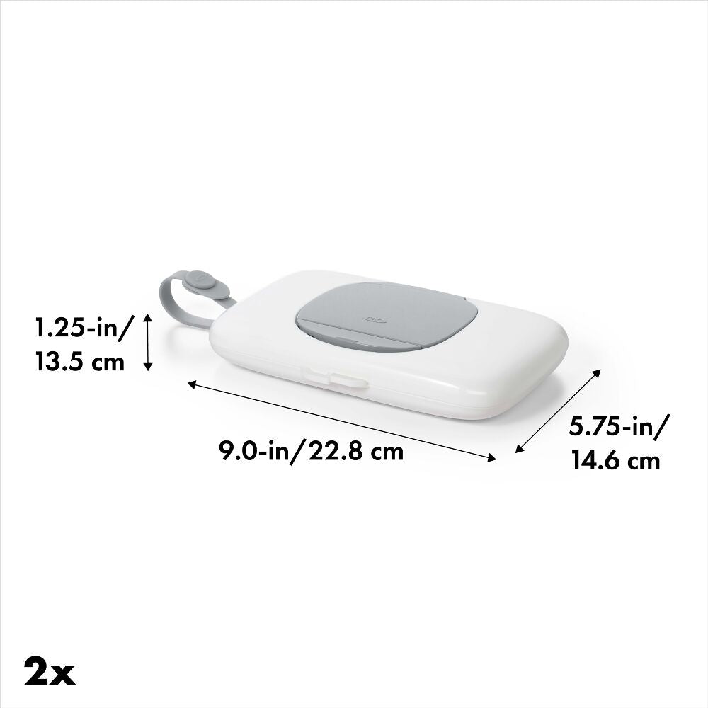 OXO TOT 2-Pack On-the-Go Wipes Dispenser, Gray W9
