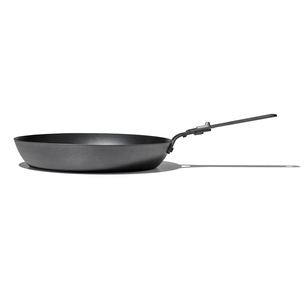 Outdoor 12-inch Carbon Steel Pan with Removable Handle W0