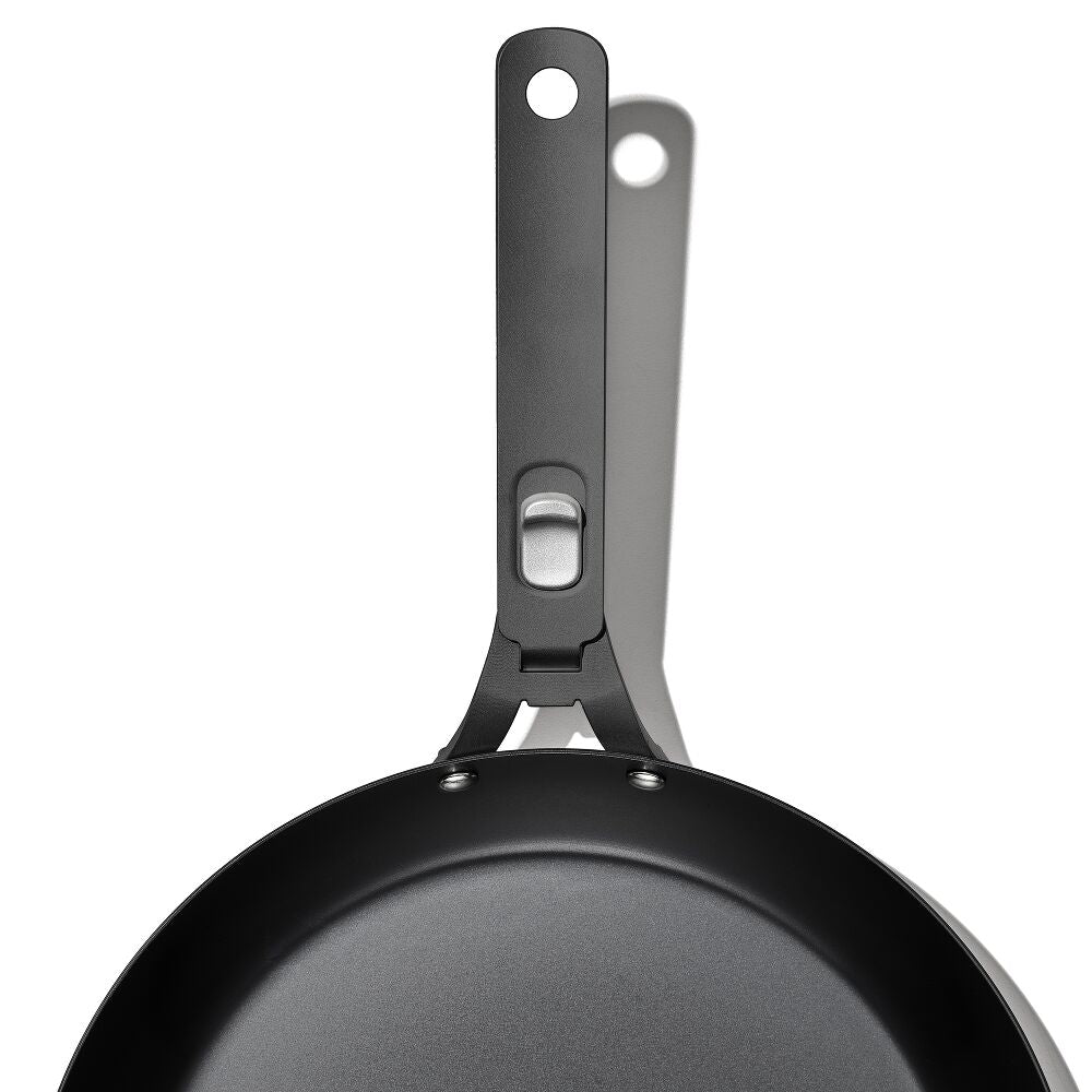 Outdoor 12-inch Carbon Steel Pan with Removable Handle W0
