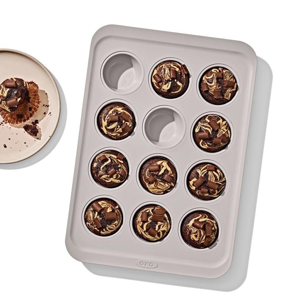 Non-Stick Pro Ceramic Coated Metal Bakeware 12 Cup Muffin Pan S1
