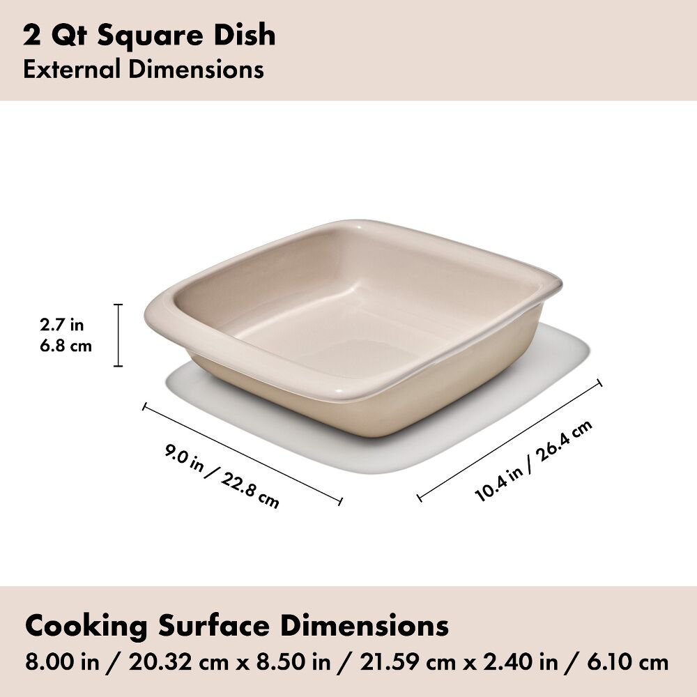 2 Qt Square Stoneware Baking Dish H4