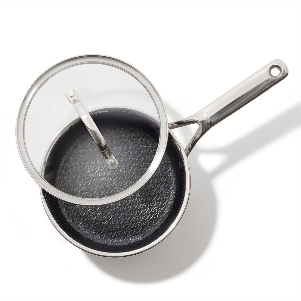 Trident Hybrid Non-Stick Stainless Steel 2.5 Qt Saucepan with Lid P7
