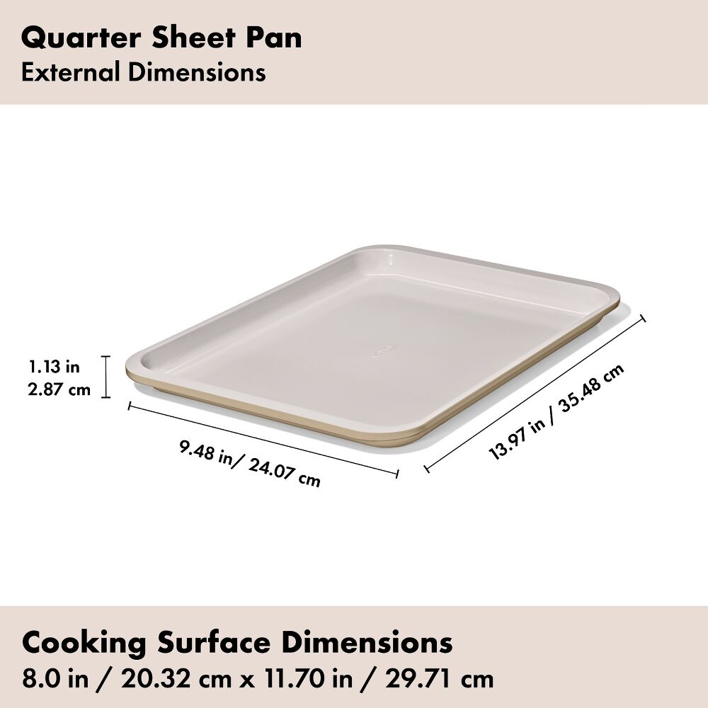 Non-Stick Pro Ceramic Coated Metal Bakeware Quarter Sheet Pan V3