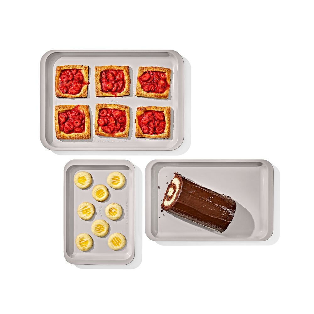 Non-Stick Pro Ceramic Coated Metal Bakeware 3 Pc Set G7