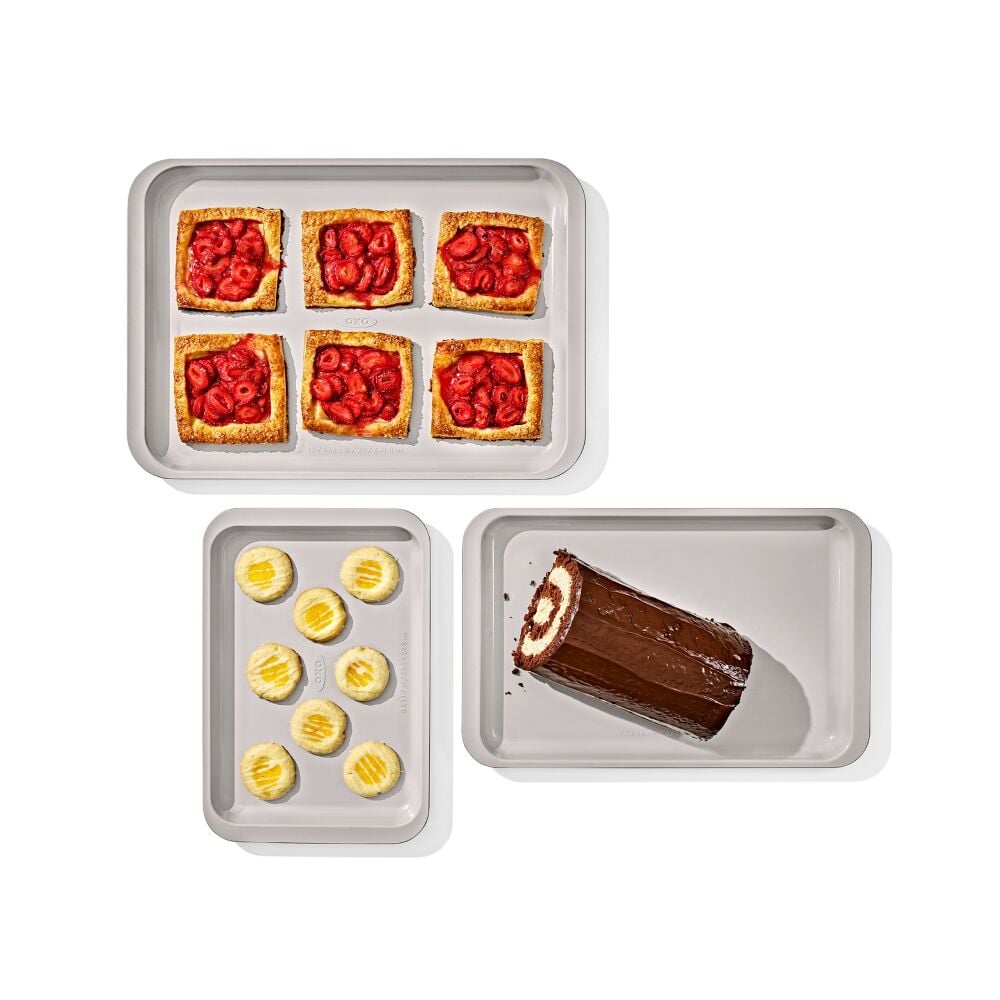 Non-Stick Pro Ceramic Coated Metal Bakeware 3 Pc Set G7