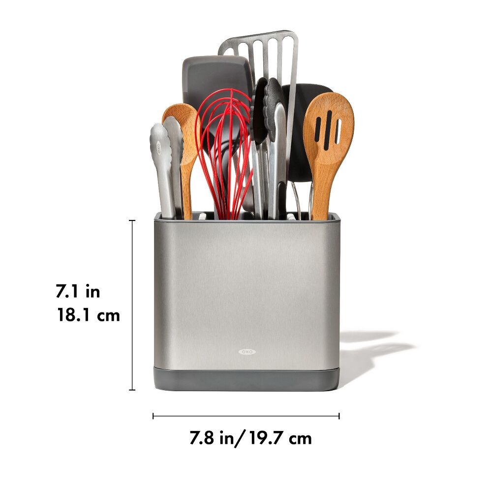 Adjustable Stainless Steel Utensil Holder - Large B1