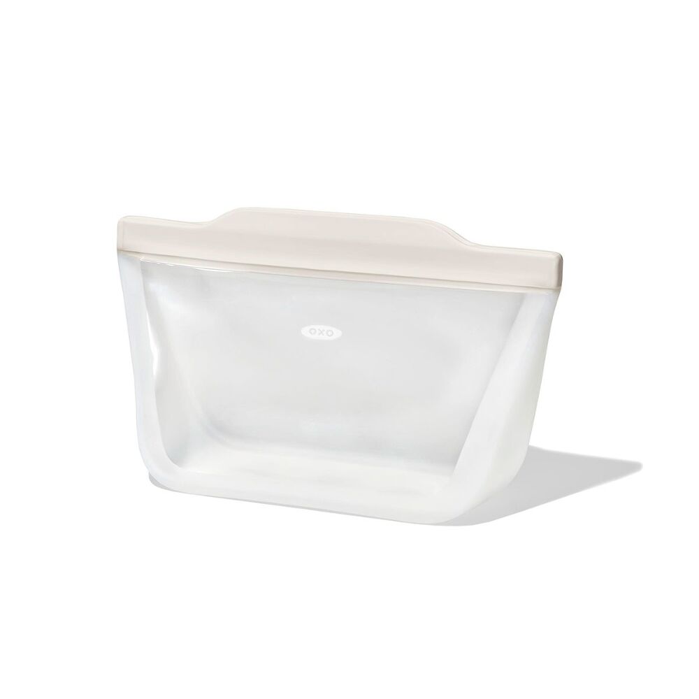 Silicone Reusable Bag - Stand-Up Quart (32 oz) - Oat R1