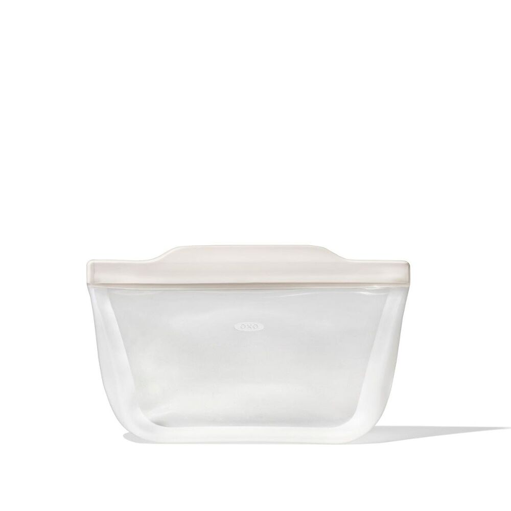 Silicone Reusable Bag - Stand-Up Quart (32 oz) - Oat R1