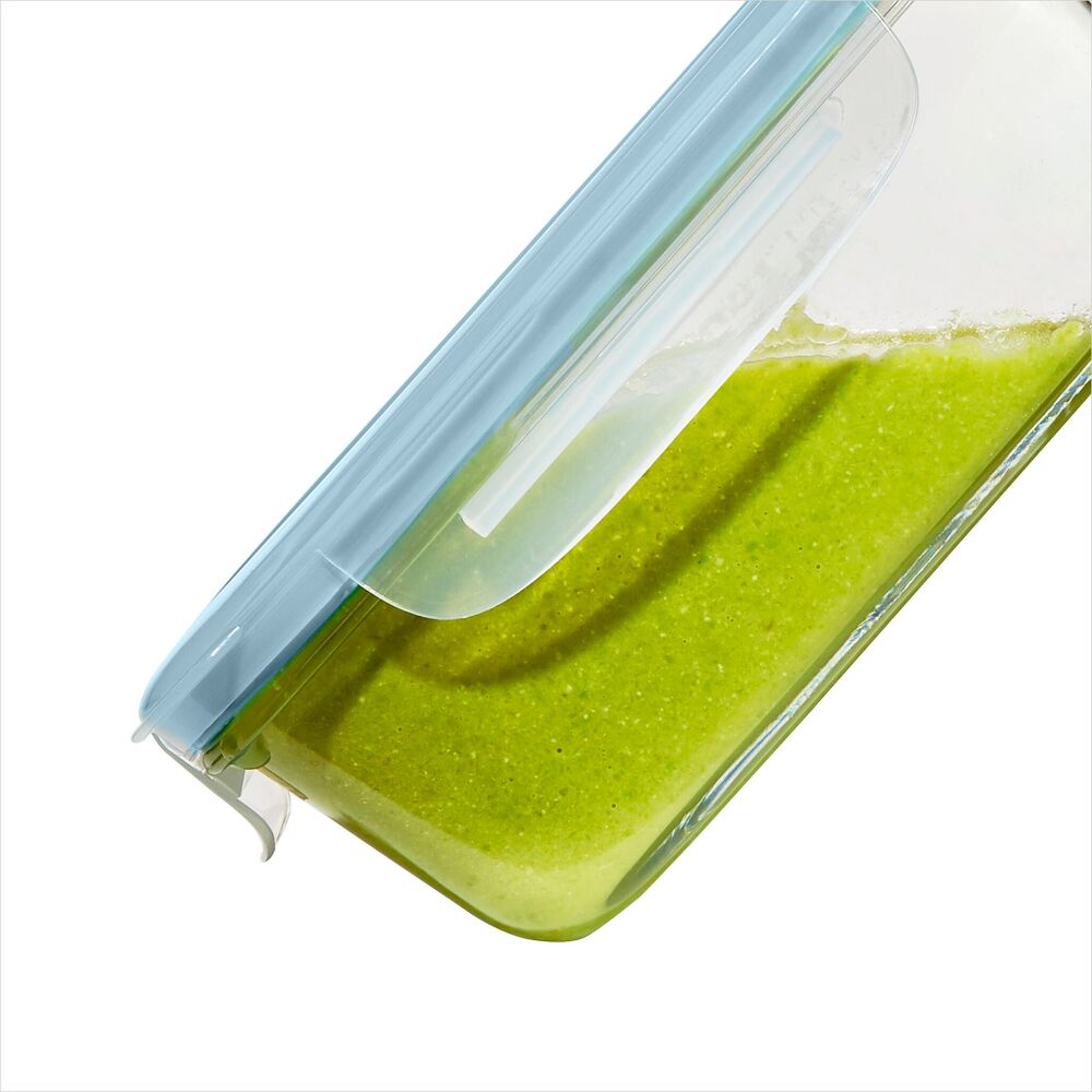 Smart Seal 1.6-Cup Glass Rectangle Container - Arctic Blue L3
