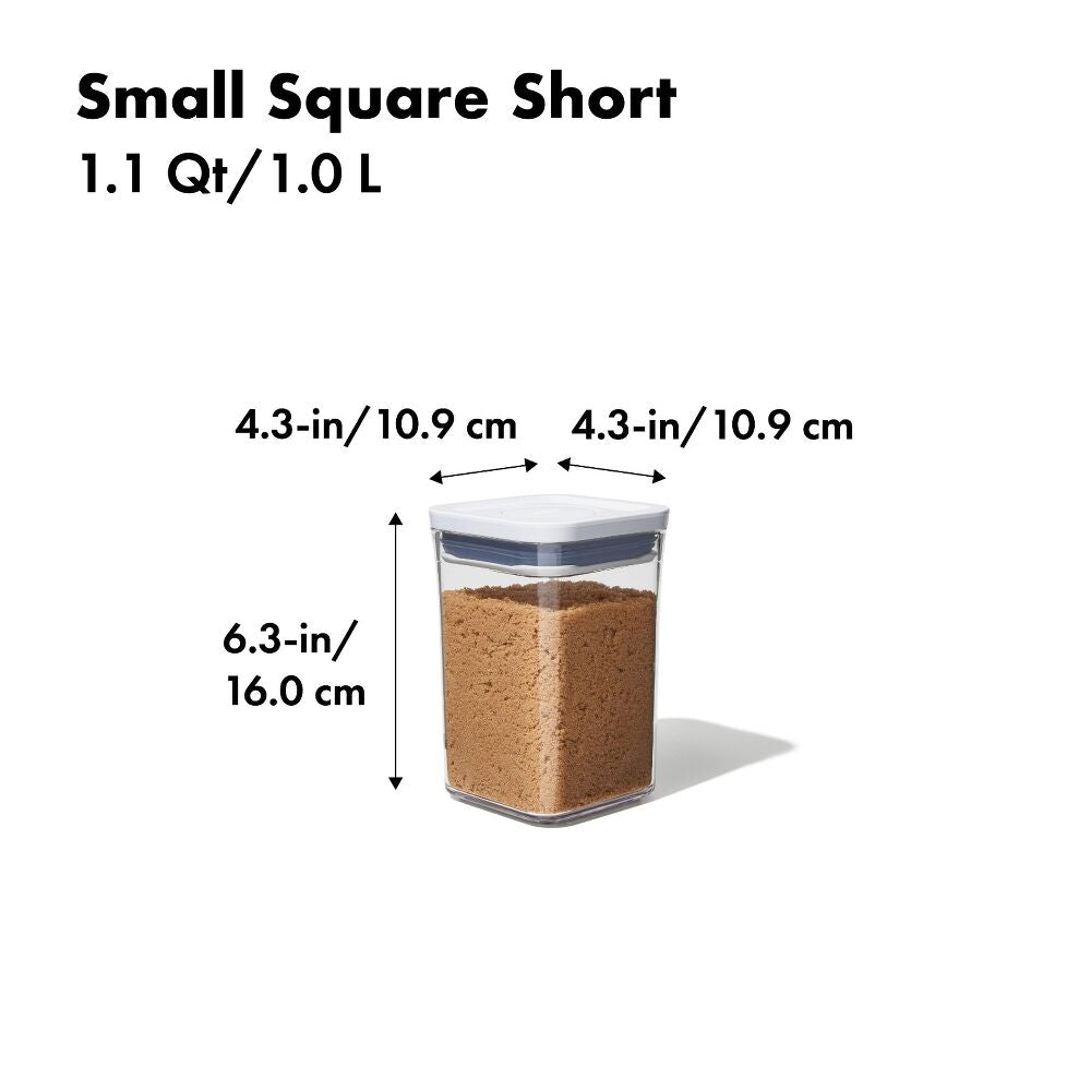 POP Container - Small Square Short (1.1 Qt/1.0 L) W1