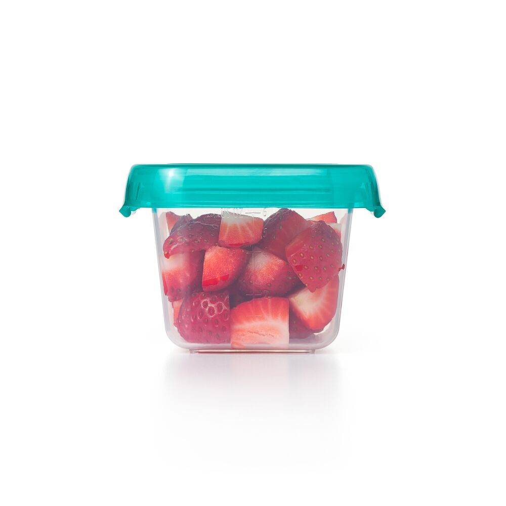 6 oz Baby Blocks™ Plastic Freezer Storage Containers - Tot Teal D7