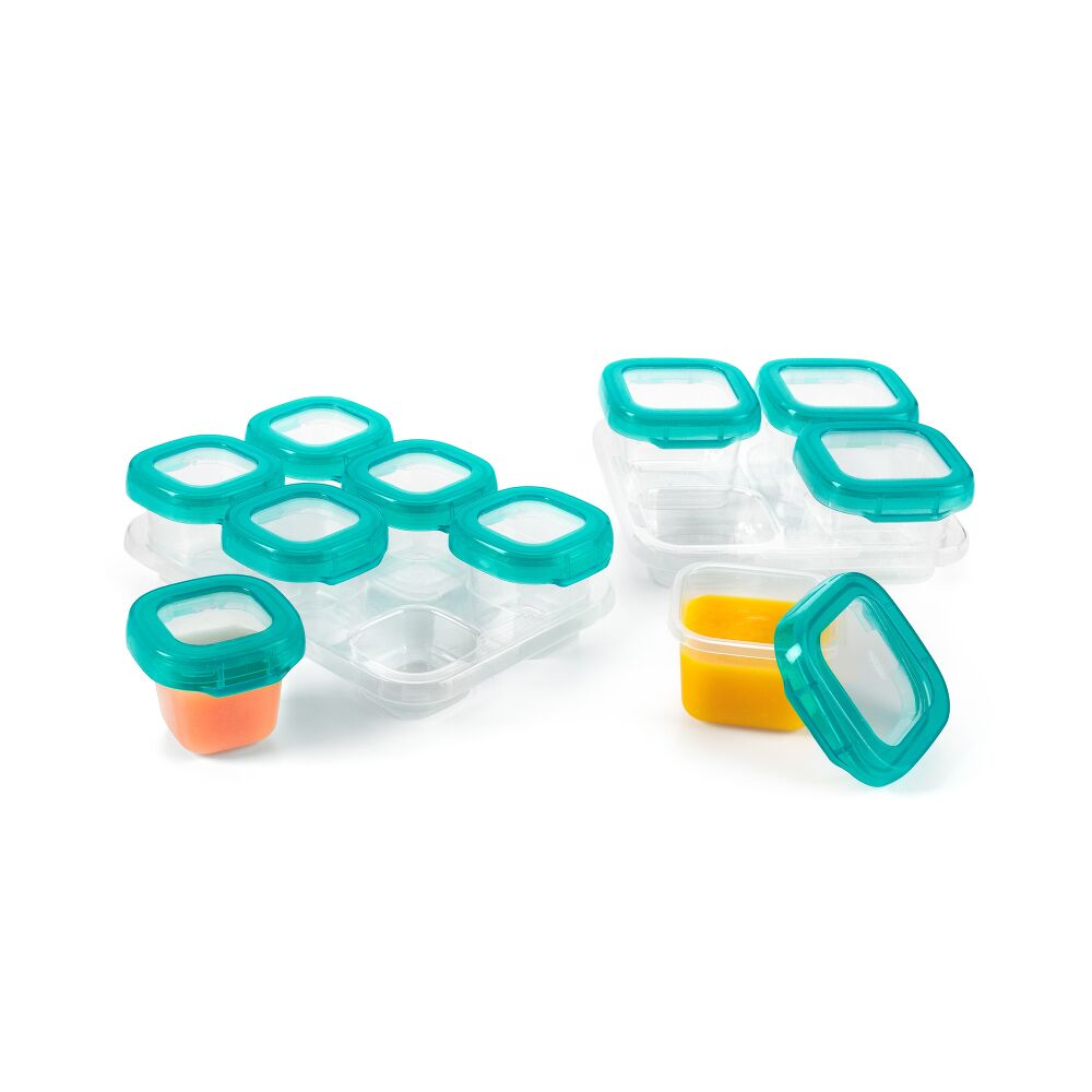 12-Piece Baby Blocks™ Plastic Freezer Storage Container Set - Tot Teal I8