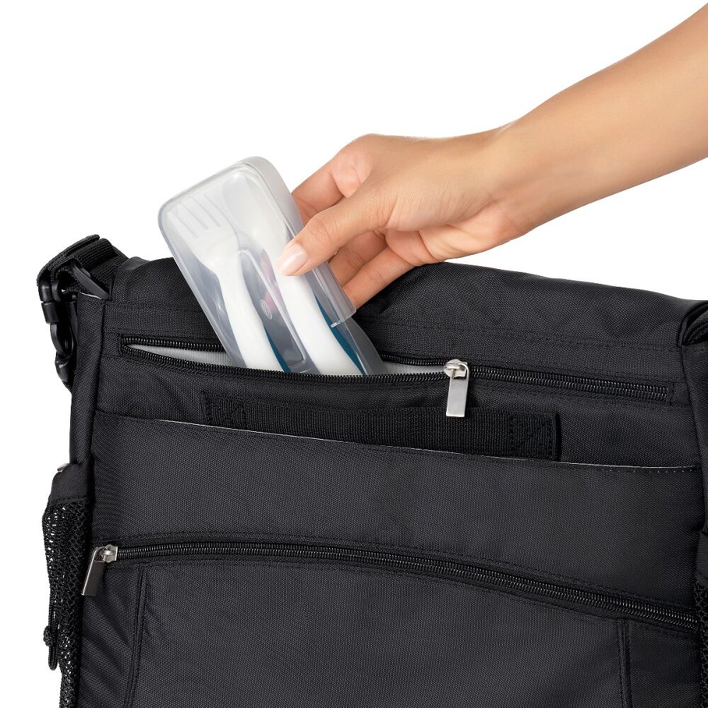 On-the-Go Plastic Fork and Spoon Set with Travel Case H7