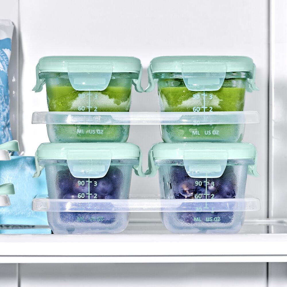 Glass Baby Blocks Food Storage Containers (4 oz) - Opal G2
