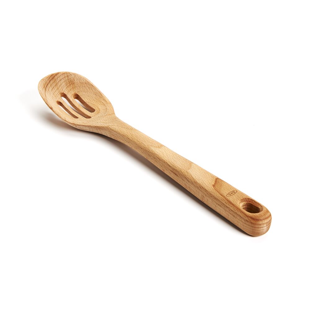 Wooden Slotted Spoon B6