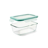 Smart Seal 8 Cup Glass Rectangle Container - Teal M1