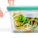 Smart Seal 3.5 Cup Glass Rectangle Container - Teal T5