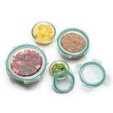 8 Piece Smart Seal Glass Round Container Set T6