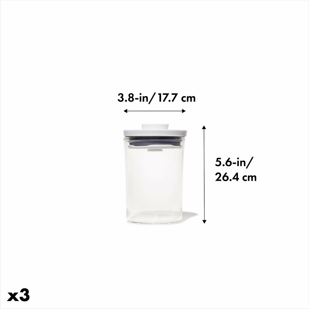 POP Round Canister 3-Piece Mini Bath Set (0.6 Qt) V8
