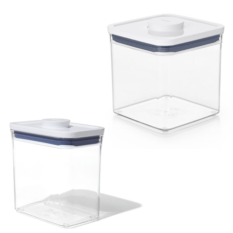 POP Container - Rectangle Short (1.7 Qt.) & POP Container - Big Square Short (2.8 Qt.) Bundle S5