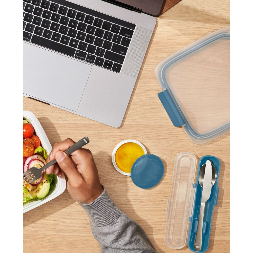Prep & Go Stainless Steel Utensils With Case - Ocean Blue Y3