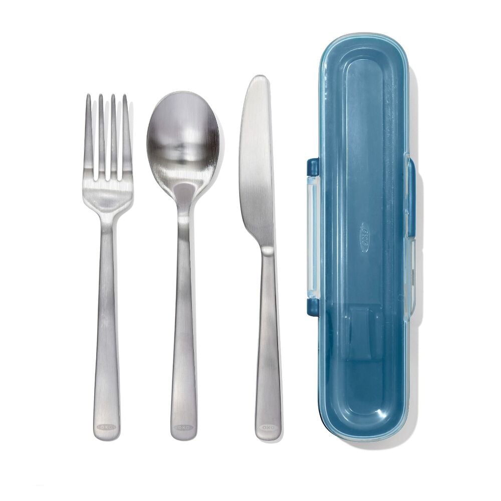 Prep & Go Stainless Steel Utensils With Case - Ocean Blue Y3