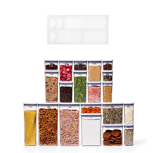 POP Removable Labels & 20-Piece POP Container Set Bundle T4