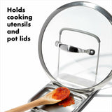 Stainless Steel Spoon Rest with Lid Holder E8