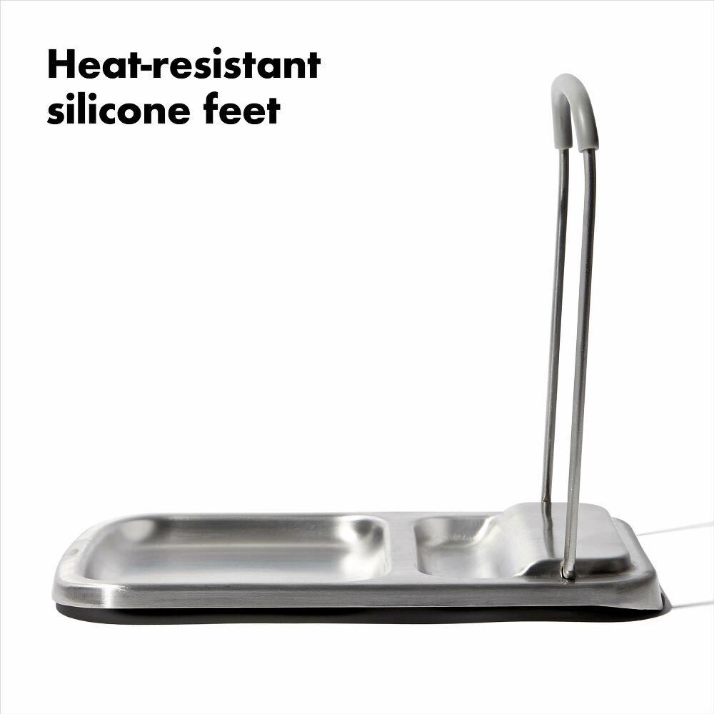 Stainless Steel Spoon Rest with Lid Holder E8