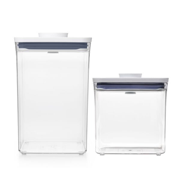 POP Container - Big Square Medium (4.4 Qt.) & POP Container - Rectangle Short (1.7 Qt.) Bundle O3