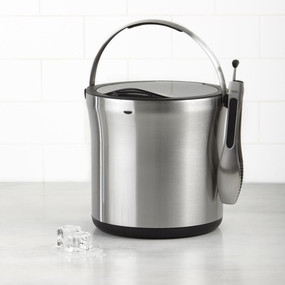 Steel Ice Bucket & Tong Set T2
