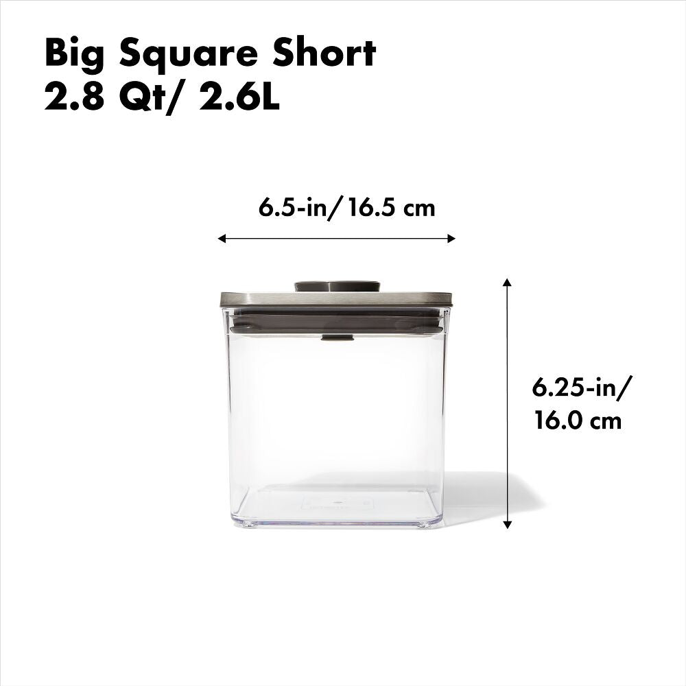 POP Container - Big Square Short (2.8 Qt/2.6 L) R1