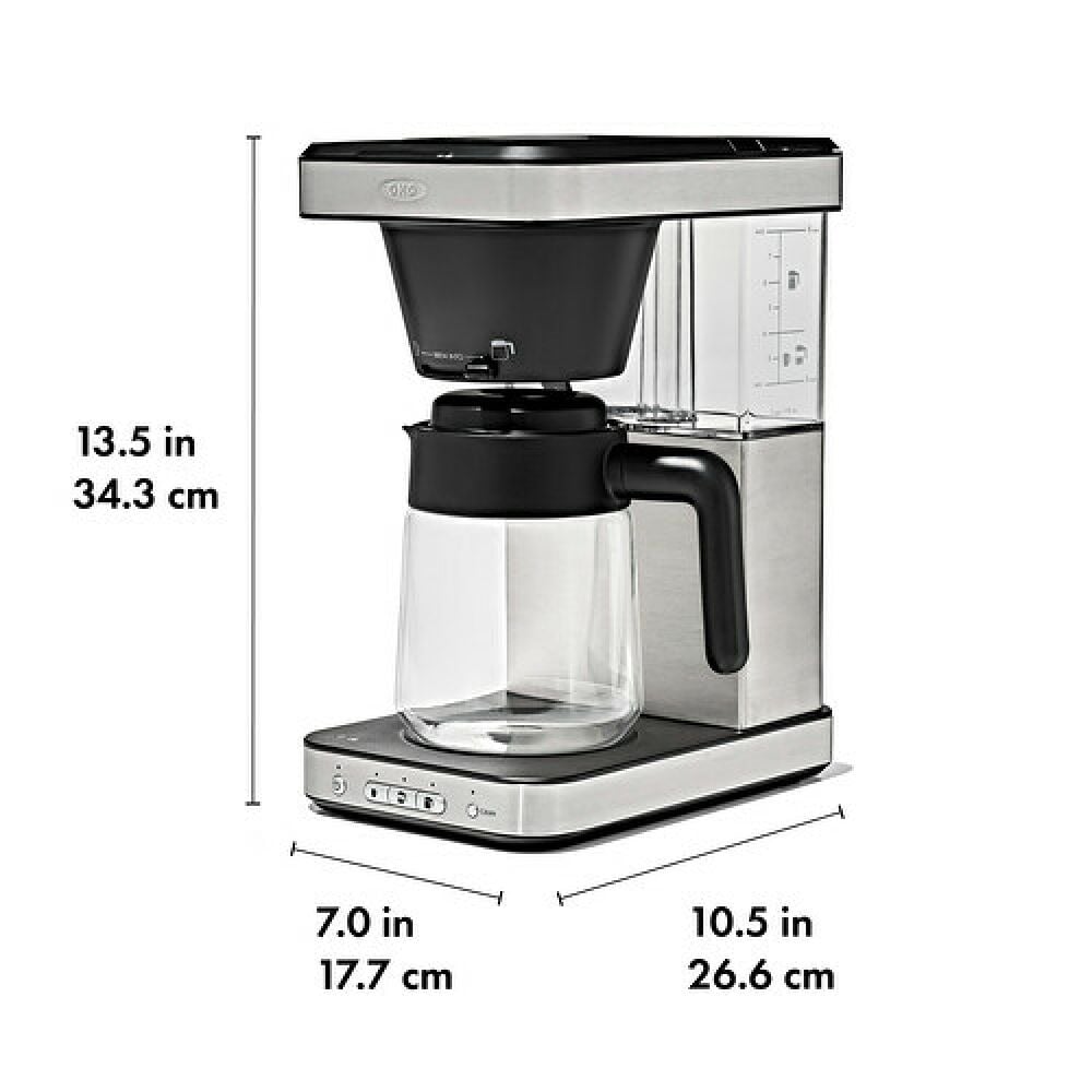 8-Cup Coffee Maker with Podless Single-Serve Function and Glass Carafe H7